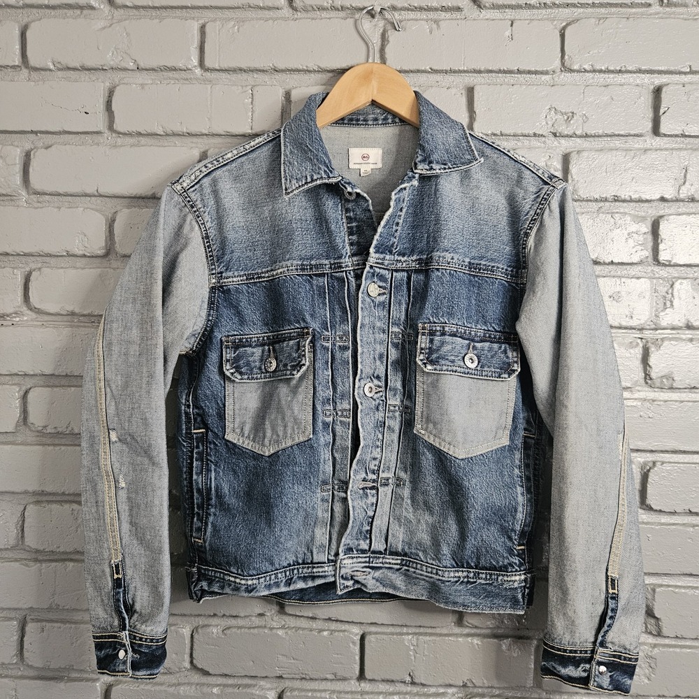 Adriano Goldschmied Womens Denim Jacket XS Kaya 80s Paneled Patchwork Oversized